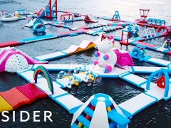 Design Build giant water sports inflatable water park inflatable float pool