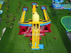 Commercial PVC Material Hippo Giant Inflatable Water Slide For Adult