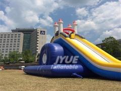 Crazy Grade Inflatable Water Toy Slide With Lane And Pool For Commercial