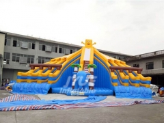 0.55mm PVC Tarpaulin SpongeBob Slide With Pool Inflatable Water Slide Into Pool