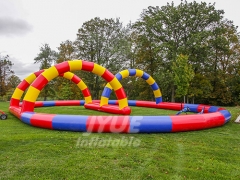 Outdoor Inflatable Zorb Ball Race Track, Go Kart Racing Track Games