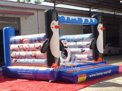 Animal Design Inflatable Air Bounce,Penguin kids Inflatable Bounce Bed