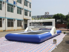 Aqua Park Equipment Inflatable Water Trampoline Volley Ball Court / Floating Volley Court For Sale