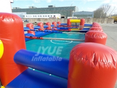 Commercial Inflatable Human Table Football Game , Inflatable Table Soccer Foosball Field