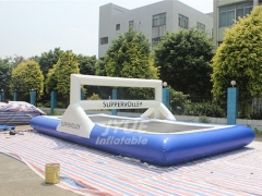 Aqua Park Equipment Inflatable Water Trampoline Volley Ball Court / Floating Volley Court For Sale