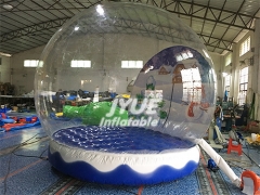 Merry Christmas Huge Inflatable Human Size Snow Globe Inflatable Bubble Tent And Tunnel