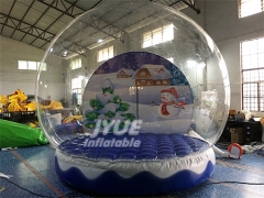 Merry Christmas Huge Inflatable Human Size Snow Globe Inflatable Bubble Tent And Tunnel