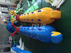 Team Building Games Large 6 Seaters Inflatable Caterpillar Racing Tube For Ride