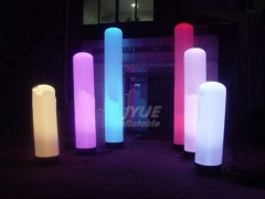 Advertising Outdoor Light Rotate Inflatable Column For Party Event