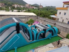 Cheap Outdoor Kids Assault Course Bouncy Castle Giant Adult Inflatable Obstacle Course