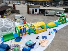 Adults open water challenge activity inflatable aqua park indoor