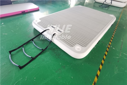 Drop Stitch PVC Inflatable Water Floating Air Dock Platform For Swim
