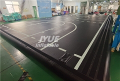 Parkour trampoline park airtrack Equipment air floor tumble track inflatable air track basketball court Jyue-SC-009