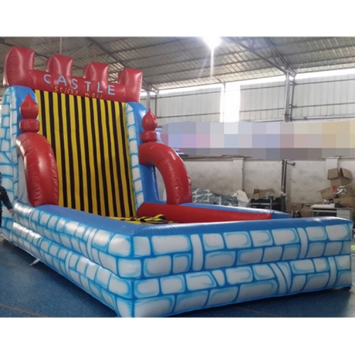Commercial Inflatable Air Sticky Jumping Wall With Suit For Sale , Sport Games