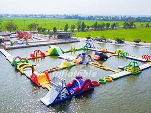 Floating Inflatable Water Park Large Customized Inflatable Floating Park Inflatable Water Obstacle Recreation Equipment