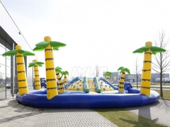 Happy Super Fun And Bouncy Plato Pvc Strong New Design Outdoor Kids Playgrounds Water Slide With Pool
