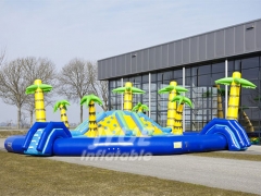 Happy Super Fun And Bouncy Plato Pvc Strong New Design Outdoor Kids Playgrounds Water Slide With Pool