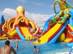 Shark And Octopus Inflatable Water Park Equipment For Sale