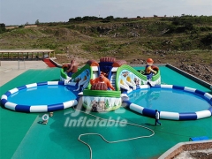 15m Dia. Outdoor Pool Kids N Adults Inflatable Water Theme Park