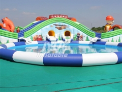 15m Dia. Outdoor Pool Kids N Adults Inflatable Water Theme Park
