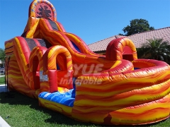 Super Fun Commercial Grades 0.55MM Giant Bounce Banzai Inflatable Water Slide Sale