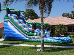 Cheap Palm Tree Giant Inflatable Water Slide For Kids