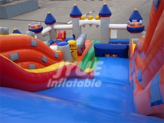 0.55mm PVC PLATO Giant Interesting Inflatable Amusement Aqua Park /Fun City For Kids