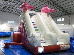 Cheap Commercial Dolphin Swimming Pool Slide Kids Pool Slide Inflatable