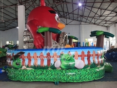 Angry Bird Attractive Jumping Huge Inflatable Trampoline Playground
