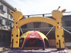 Advertising Inflatable Arch Gate Giraffe Inflatable Entrance Arch