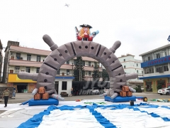 Outdoor Promotion Cheap Pirate Ship Inflatable Arch For Event