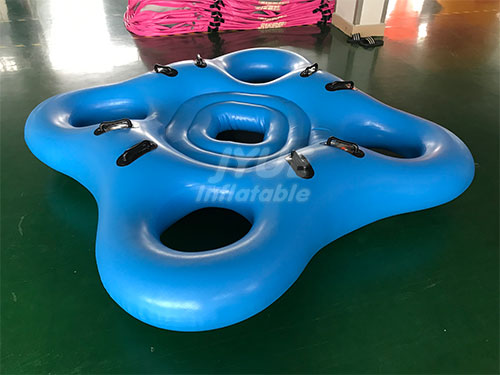 4 Person Inflatable Water Tube Air Chamber Cloverleaf Inflatable Water Park Tube