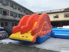 Air Sealed Large Inflatable Adults Swimming Pool With Small Water Slide