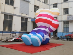 Christmas Stage Decoration Lovely Inflatable Bear Characters