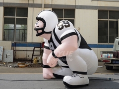 Sports Project Promotional Inflatable Rugby Player Outdoors