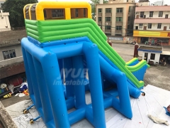 Blow Up Water Slide For Pool Inflatable Dropkick Water Slide With Air Jump Bag