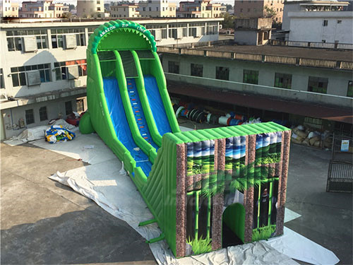 Commercial Outdoor Zip Line Inflatable Slide For Adults