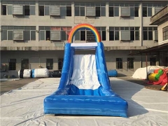 Commercial Wet N Dry Rainbow Inflatable Water Slide For Kids