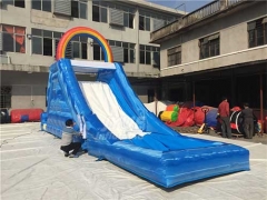 Commercial Wet N Dry Rainbow Inflatable Water Slide For Kids