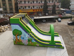 Outdoor Comercial Jungle Animal Inflatable Dry Slide For Kids