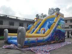 Kids Indoor Commercial Bounce Elephant Inflatable Dry Slide For Kids
