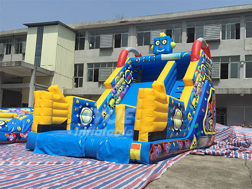 Custom Design Commercial Robot Inflatable Slide With Full Printing