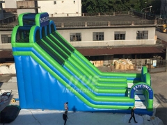 Commercial Large Outdoor Three Lane Inflatable Super Slide With Air Blower