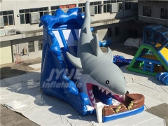 Child Fun Funny Freestyle Family Shark Belly Inflatable Slide