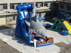 Child Fun Funny Freestyle Family Shark Belly Inflatable Slide