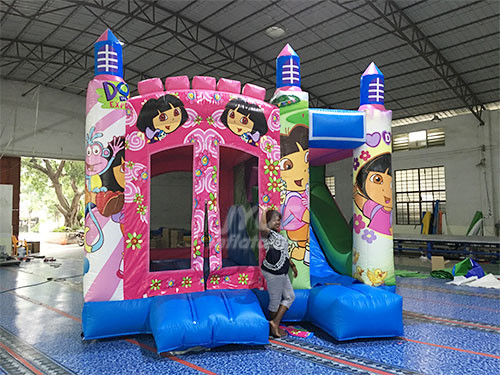 Commercial Dora Bounce House Slide Combo Jumpers