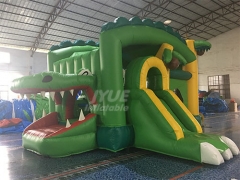 Green Crocodile Bounce House Slide Combo For Sale