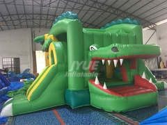 Green Crocodile Bounce House Slide Combo For Sale