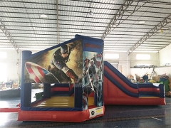 Combo Bouncy Castles Captain America Jump And Slide Dry Bouncer