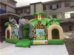 Jungle Theme Small Indoor Bounce House For Toddlers Playground